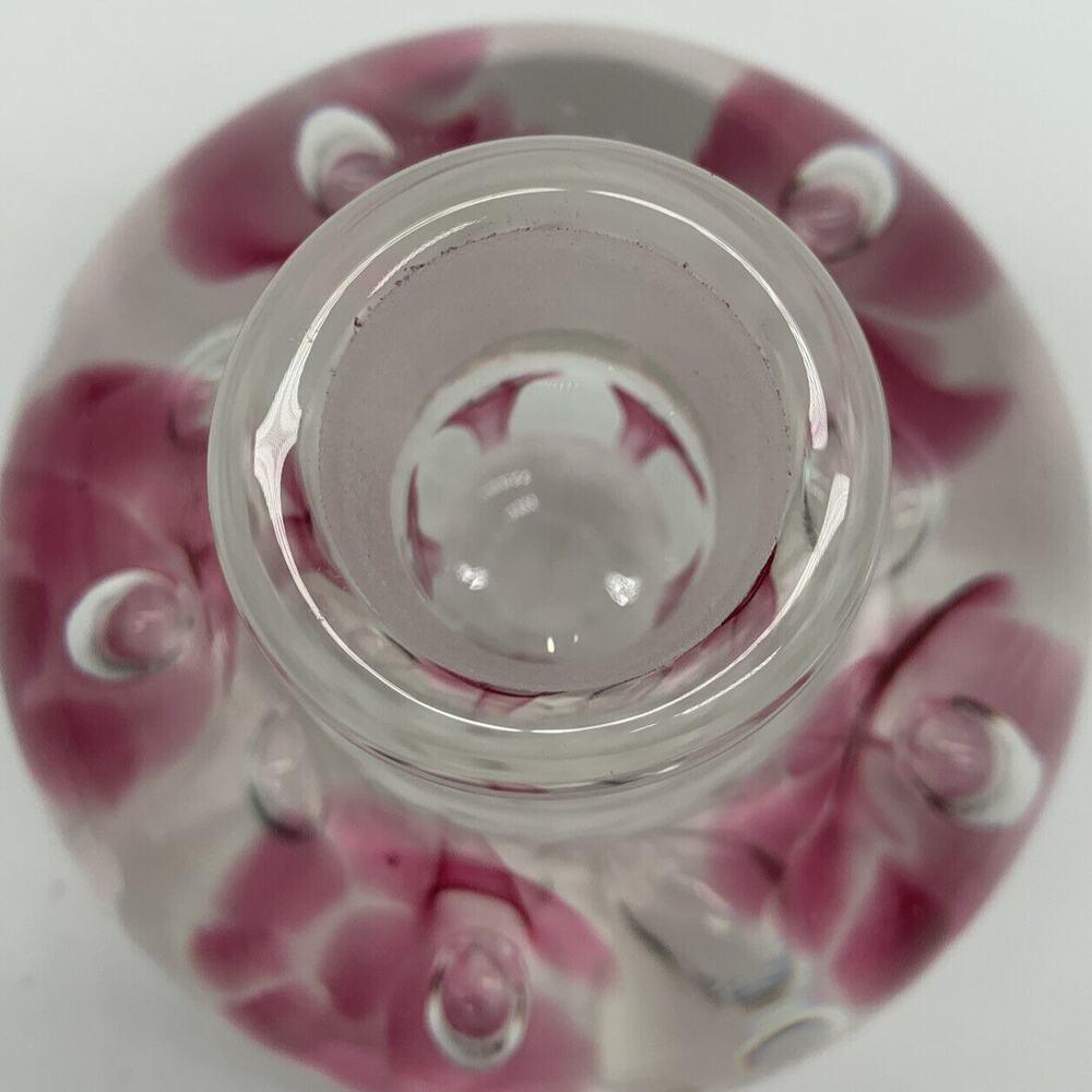 Vtg Joe Rice Perfume Bottle Cranberry Trumpet Flower Bullicanti - Picture 5 of 12